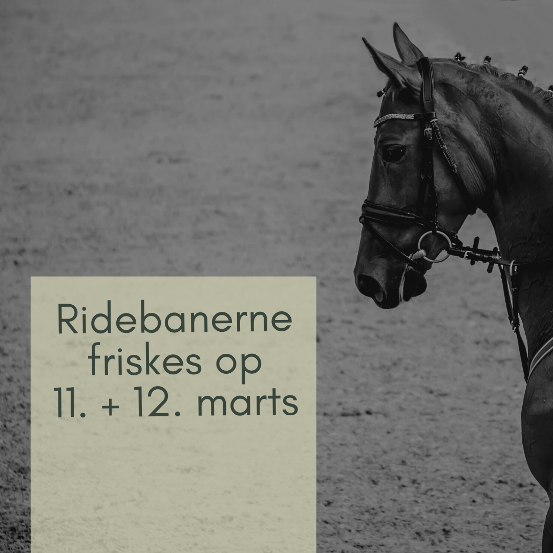 Ridebanerne friskes op 11. 12. marts